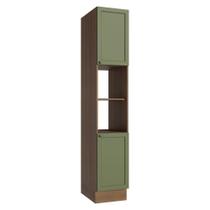 Paneleiro 40 cm 2 Portas e 2 Nichos Rustic/Verde Vik Madesa Paneleiro 40 cm 2 Portas e 2 Nichos Rustic/Verde Vik Madesa