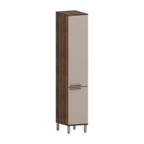 Paneleiro 40cm 2 Portas Luna Luciane Móveis Nogueira Dourado-cinammon
