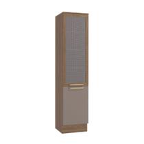 Paneleiro 50cm com Tela 2 Portas Botanic Kappesberg - Nogueira/Fendi
