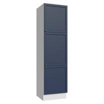 Paneleiro 60 cm 3 Portas Branco/Azul Vik Madesa