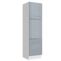 Paneleiro 60 cm 3 Portas Branco/Cinza Lux Madesa Paneleiro 60 cm 3 Portas Branco/Cinza Lux Madesa