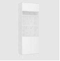 Paneleiro 70 cm Duplo com 2 Nichos para Forno Microondas 3 Portas Dora Luciane Móveis