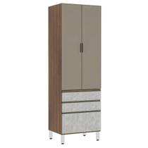 Paneleiro 70cm 2 Portas Vidro Reflecta Bronze 2 Gavetas 1 Gavetão Jade Luciane Móveis Paneleiro 70cm 2 Portas Vidro Reflecta Bronze 2 Gavetas 1 Gavetão Jade Luciane Móveis