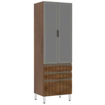 Paneleiro 70cm 2 Portas Vidro Reflecta Prata 2 Gavetas 1 Gavetão Jade Luciane Móveis Paneleiro 70cm 2 Portas Vidro Reflecta Prata 2 Gavetas 1 Gavetão Jade Luciane Móveis