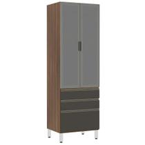 Paneleiro 70cm 2 Portas Vidro Reflecta Prata 2 Gavetas 1 Gavetão Jade Luciane Móveis Paneleiro 70cm 2 Portas Vidro Reflecta Prata 2 Gavetas 1 Gavetão Jade Luciane Móveis