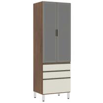 Paneleiro 70cm 2 Portas Vidro Reflecta Prata 2 Gavetas 1 Gavetão Jade Luciane Móveis Paneleiro 70cm 2 Portas Vidro Reflecta Prata 2 Gavetas 1 Gavetão Jade Luciane Móveis