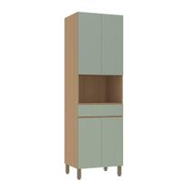 Paneleiro 70cm 4 Portas E 1 Gaveta Com Espaço Para Micro-ond Freijó-verde Jade Paneleiro 70cm 4 Portas E 1 Gaveta Com Espaço Para Micro-ond Freijó-verde Jade