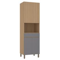 Paneleiro 70cm 4 Portas e 1 Gaveta com Espaço para Micro-ondas Slim Luciane Móveis Paneleiro 70cm 4 Portas e 1 Gaveta com Espaço para Micro-ondas Slim Luciane Móveis