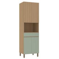 Paneleiro 70cm 4 Portas e 1 Gaveta com Espaço para Micro-ondas Slim Luciane Móveis