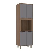 Paneleiro 70cm 4 Portas Espaço Micro-ondas Aspen Vanilla