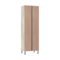 Paneleiro 70Cm Duplo 2 Portas Luci Legno Crema Com Cumaru