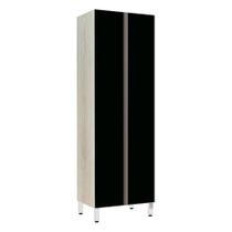 Paneleiro 70Cm Duplo 2 Portas Luci Legno Crema Com Preto Tx