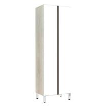Paneleiro 70Cm Duplo Luci Legno Crema Com Branco Polar Paneleiro 70Cm Duplo Luci Legno Crema Com Branco Polar