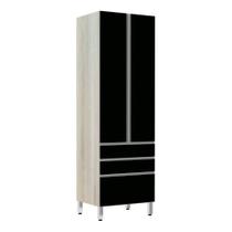 Paneleiro 70Cm Lis Legno Crema Com Preto Tx Paneleiro 70Cm Lis Legno Crema Com Preto Tx