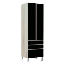 Paneleiro 70Cm Luci Legno Crema Com Preto Tx Paneleiro 70Cm Luci Legno Crema Com Preto Tx
