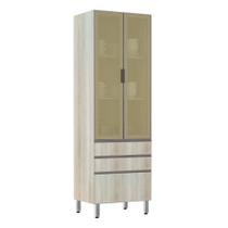 Paneleiro 70Cm Vidro Bronze Luci Legno Crema