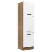 Paneleiro Armário de Cozinha 60 cm 3 Portas Rustic/Branco Agata Madesa