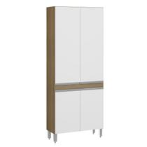 Paneleiro Armário de Cozinha com 4 Portas 80 x 202 Cm MDP Avelã Branco 0452