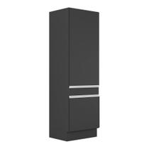 Paneleiro com Rodapé 2 Portas Veneza Multimóveis MP2119.898 Preto/Branco
