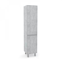 Paneleiro Confort Simples 2 Portas Mdp Concreto Batrol Concreto Com Branco