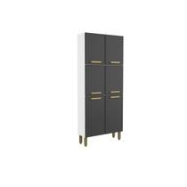 Paneleiro Cozinha Modulado Bella c/ 6 Portas 80cm Grafite Bertolini