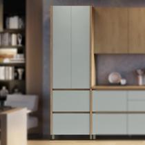 Paneleiro Cozinha Rainha Nesher MDF Com 2 Portas e e 2 Gavetas Nature Verde