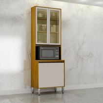 Paneleiro Cristaleira - Eduarda-Cinamomo/Off White - CHF Móveis Paneleiro Cristaleira - Eduarda-Cinamomo/Off White - CHF Móveis