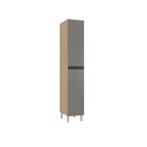 Paneleiro De Cozinha 40 Cm 2 Portas 4 Prateleiras Essenza Lu Andorra-cinza Puro