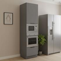 Paneleiro de Cozinha 60cm com Rodapé para Micro-ondas e Forno de Embutir 1 Porta e 1 Gaveta Lumina Paneleiro de Cozinha 60cm com Rodapé para Micro-ondas e Forno de Embutir 1 Porta e 1 Gaveta Lumina
