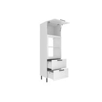 Paneleiro de Cozinha CZ-3306 c/ 1 Porta 2 Gavetas e c/ 1 Nicho p/ Forno 70cm Branco - Tecno Mobili Paneleiro de Cozinha CZ-3306 c/ 1 Porta 2 Gavetas e c/ 1 Nicho p/ Forno 70cm Branco - Tecno Mobili
