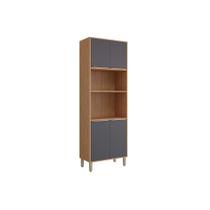 Paneleiro de Cozinha Esplêndida Torre Quente c/ 4 Portas 2 Fornos 70cm Freijo/Titanium - MGM