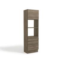 Paneleiro de Cozinha Maxxi G750 Torre Quente c/ 1 Porta e 3 Gavetas 70cm Nogal - Kappesberg Paneleiro de Cozinha Maxxi G750 Torre Quente c/ 1 Porta e 3 Gavetas 70cm Nogal - Kappesberg