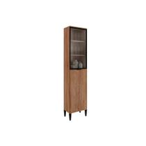 Paneleiro de Cozinha Modulado Alpha 2509 c/ 2 Portas (1 c/ Vidro Canelado) 50cm Freijo - Carraro