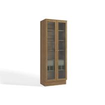 Paneleiro de Cozinha Modulado Botanic M628 c/ 2 Portas Vidro e 1 Gaveta 50cm Nogueira/Verde Oliva - Kappesberg