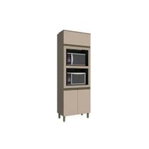 Paneleiro de Cozinha Modulado Connect c/ 3 Portas (2 Fornos) Duna/Cristal - Henn