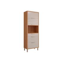 Paneleiro de Cozinha Modulado Eloise 1 Forno c/2 Gavetas e 3 Portas Basculantes Riscadas 70 cm Freijo/Off White - MGM