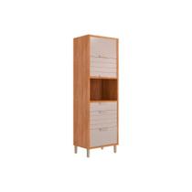 Paneleiro de Cozinha Modulado Eloise c/ 3 Portas Basculantes Riscadas 1 Nicho p/ Forno e 2 Gavetas 70 cm Cinamomo/Off White - MGM Paneleiro de Cozinha Modulado Eloise c/ 3 Portas Basculantes Riscadas 1 Nicho p/ Forno e 2 Gavetas 70 cm Cinamomo/Off White - MGM