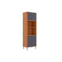 Paneleiro de Cozinha Modulado Esplêndida Torre Quente 2 Fornos c/ 4 Portas 70cm Cinamomo/Titanium - MGM
