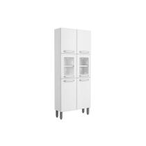 Paneleiro de Cozinha Modulado Evidence 7039 6 Portas (2 c/ Vidro) Branco - Bertolini