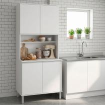 Paneleiro De Cozinha Nina 80cm 4 Portas Branco Brilho Paneleiro De Cozinha Nina 80cm 4 Portas Branco Brilho