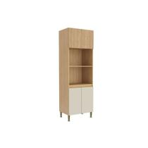 Paneleiro de Cozinha Rebeca c/ 4 Portas 70cm Mel/Off White - Movelbento