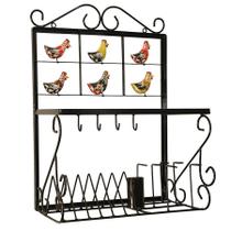 Paneleiro de Parede Escorredor de Pratos, Copos e Talheres de Ferro