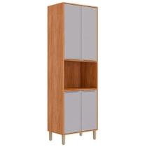 Paneleiro Divina Esplendida Celeste Aurea 4 Portas Mgm Cor Cinamomo Off White