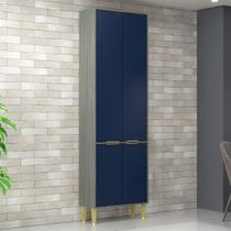Paneleiro Domus 4 Portas Silver/Royal - Hecol Móveis Paneleiro Domus 4 Portas Silver/Royal - Hecol Móveis