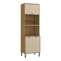 Paneleiro Dortmund 4 Portas e 1 Prateleira Carvalho Americano/Off White