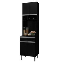 Paneleiro Duplo 4 Portas Andréia Preto 1846 AJL Móveis Paneleiro Duplo 4 Portas Andréia Preto 1846 AJL Móveis