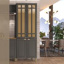 Paneleiro Duplo 4 Portas com Vidro Reflecta Paris