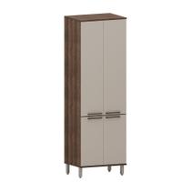 Paneleiro Duplo 70cm 4 Portas Luna Luciane Móveis Nogueira Dourado-cinammon Paneleiro Duplo 70cm 4 Portas Luna Luciane Móveis Nogueira Dourado-cinammon