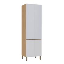Paneleiro Duplo 70cm 4 Portas Slim Luciane Móveis Freijó-cinza Cristal Paneleiro Duplo 70cm 4 Portas Slim Luciane Móveis Freijó-cinza Cristal