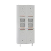 Paneleiro Duplo de Aço 80cm Regina Multimóveis Glass CR6132 Branco